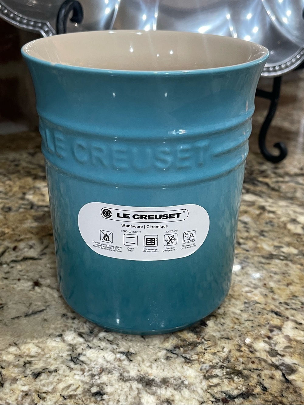 Le Creuset Second Choix 1.L Utensil Crock - CARRIBEAN -Brand new!